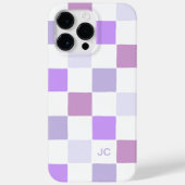 Monogram Geruit Paarse Lavendel Modern Patroon Case-Mate iPhone Case (Achterkant)