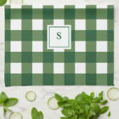 Monogram geruite Gingham Theedoek (Gevouwen)