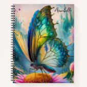 Monogram geschilderde vlinder notitieboek (Voorkant)
