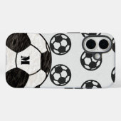 Monogram gesneden Voetbal Case-Mate iPhone Case (Achterkant (horizontaal))