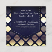 Monogram Gestikte Leer | Luxe Geometrisch Vierkante Visitekaartje (Achterkant)