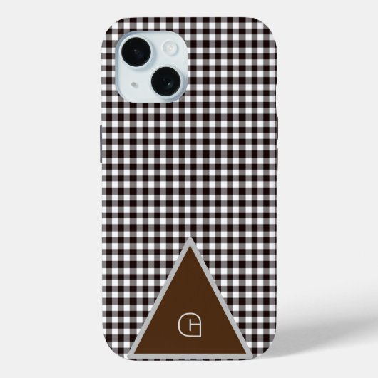 Monogram Gestileerde Chic Schotlandse ruit Case-Mate iPhone Case (Achterkant)