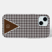 Monogram Gestileerde Chic Schotlandse ruit Case-Mate iPhone Case (Achterkant (horizontaal))