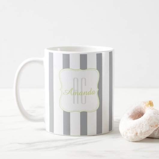 Monogram gestript koffiemok (Met donut)