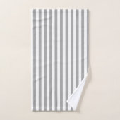 Monogram gestript patroon met schattig Anchor grij Bad Handdoek (Handdoek)