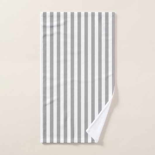 Monogram gestript patroon met schattig Anchor grij Bad Handdoek (Handdoek)