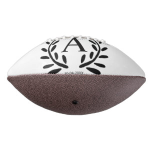 MONOGRAM GETUIGE VAN DE BRUIDEGOM JAAR DATUM NAAM AMERICAN FOOTBALL