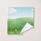 Monogram Giraffe Zoo Animal Baby Boy Towel Set Bad Handdoek (Wasdoekje)