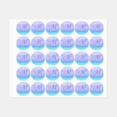 Monogram Girly Glitter Chic Modern Name Iron on Labels (Vel)