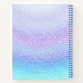 Monogram Girly Glitter Chic Sparkle Modern Name Notitieboek (Achterkant)