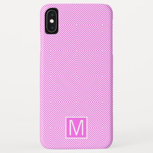 Monogram GL Roze Echo Diamant Case-Mate iPhone Case (Achterkant)