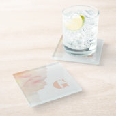 Monogram Glas Waterverf Onderzetters (Schuin)