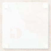 Monogram Glas Waterverf Onderzetters (Achterkant)