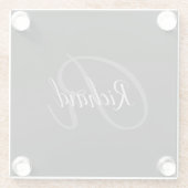 Monogram Glazen Onderzetter (Achterkant)