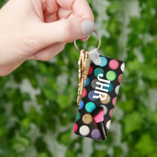 Monogram Glitter Make-up Sleutelhanger
