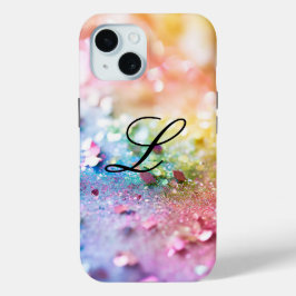 Monogram Glitter Rainbow Achtergrond