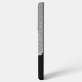 Monogram Glitter Silver Glam Samsung Galaxy Hoesje (Achterkant horizontaal)