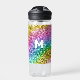 Monogram Glitter Specialized Rainbow Waterfles