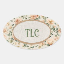 Monogram Glitterend Perzik Pioen Waterverf Bloem