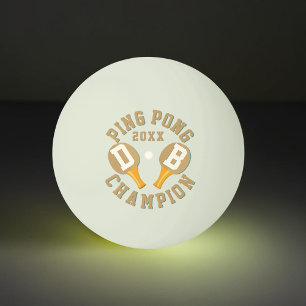 Monogram gloed in de donkere kampioen Ping Pong Ba Pingpongballen