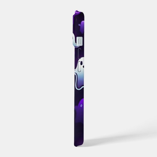 Monogram gloeiende geesten in de nacht iPhone 15 hoesje (Linkerkant)