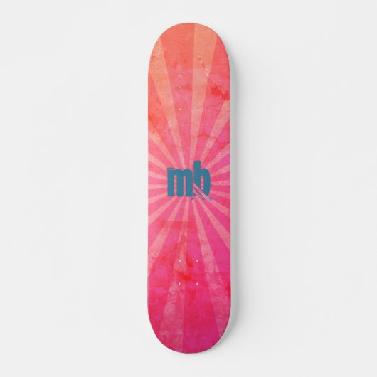 Monogram gloeiende zonnestralen skateboard (Voorkant)