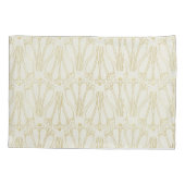 Monogram Gold ArtDeco-Passen getrouwd Bieden legan Kussensloop (Achterkant)