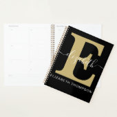 Monogram Gold Black Customisé Nom du script initia (Devant avec enveloppe)