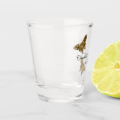 Monogram Gold Butterfly Wedding Favors Shot Glas (Links)