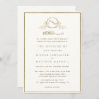 Monogram Gold en Ivory Arabic Wedding