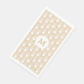 Monogram Gold en White Art Deco Pattern Servet (Hoek)