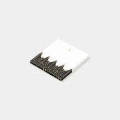 Monogram Gold en zwart Deco Patroon Post-it® Notes (Schuin)