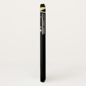 Monogram Gold- en zwarte muzieksleutels Case-Mate iPhone Case (Achterkant/links)