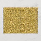 Monogram Gold Glitter LOOK Table Number Card Briefkaart (Achterkant)