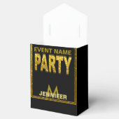 Monogram | Gold Glitter Party Bedankdoosjes (Geopend)