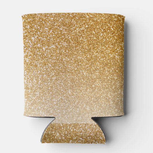 Monogram Gold Glitter Sparkle Chic Modern Script Blikjeskoeler (Achterkant)