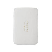 Monogram Gold Grey | Minimale legant Modern Badmat (Voorkant Verticaal)