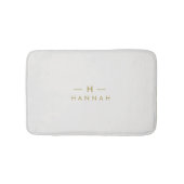Monogram Gold Grey | Minimale legant Modern Badmat (Voorkant)