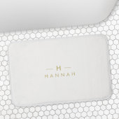 Monogram Gold Grey | Minimale legant Modern Badmat