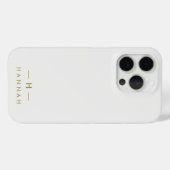 Monogram Gold Grey | Minimale legant Modern Case-Mate iPhone Case (Achterkant (horizontaal))