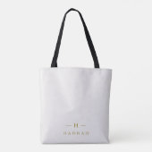 Monogram Gold Grey | Minimale legant Modern Draagtas (Achterkant)