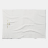 Monogram Gold Grey | Minimale legant Modern Theedoek (Horizontaal)