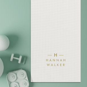 Monogram Gold Grey   Minimale legant Modern Yogamat