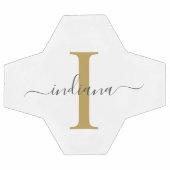 Monogram Gold Grey Nom du script Modern (Plat)