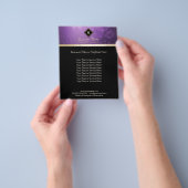 Monogram Gold initiaal Logo Modern zwart-Paars Flyer (Hand)