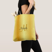 Monogram Gold Kijk elegant Moderne Sjabloon Draagtas (Dichtbij)