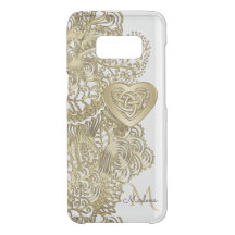 Monogram Gold Lace en Keltisch Heart
