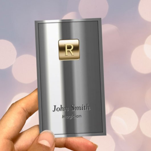 Monogram Gold Logo Metallic Magicien Visitekaartje