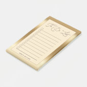 Monogram Gold Modern om lijst uit te voeren Post-it® Notes (Schuin)