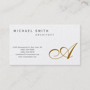 Monogram Gold Modern Simple Visitekaartje